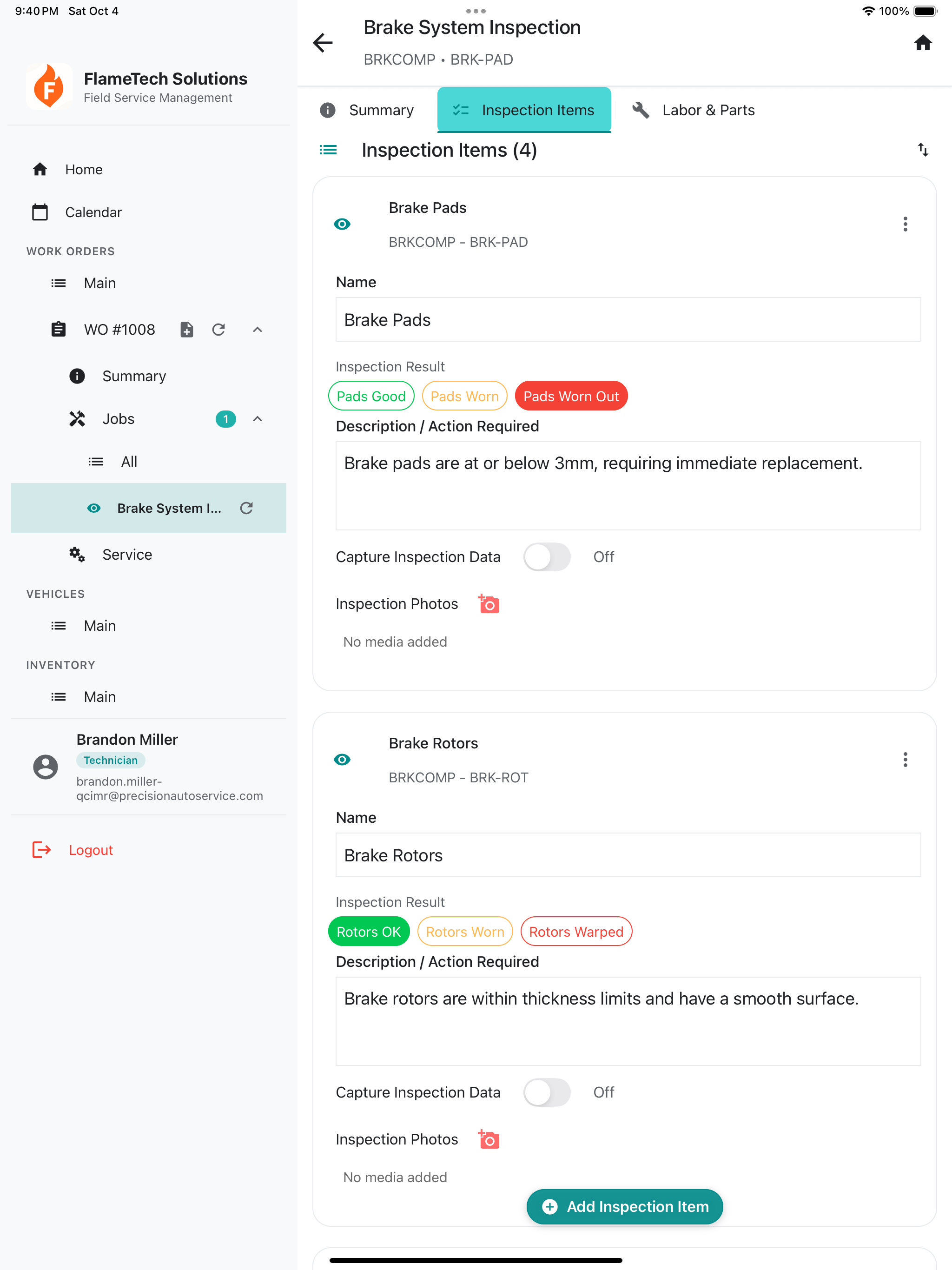 Digital Inspection with Photos